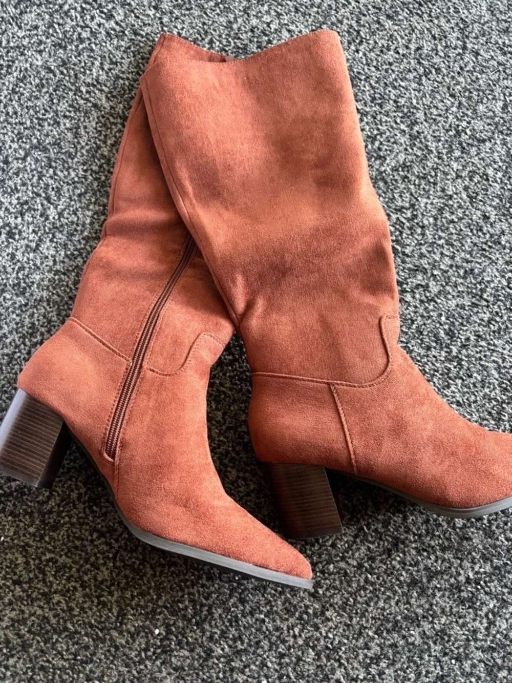 Shoe N Tale Women's Brown Suede Knee High Boots Size 41